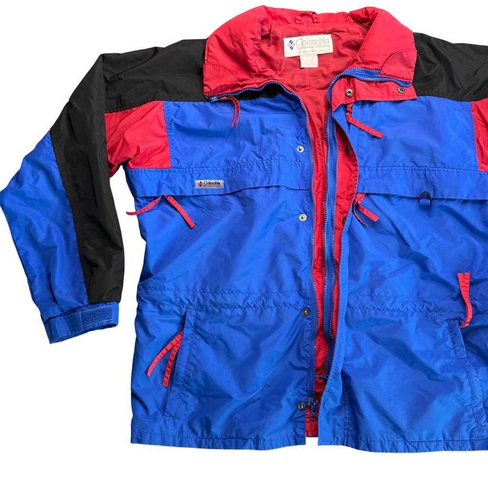 VTG 90s Columbia Sportswear Colorblock Ski Jacket Mens L Parka Blue Red Black